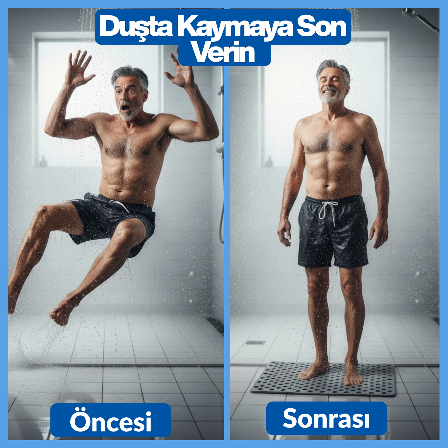 Banyoda Kayma Riskini %90 Azaltan Süper Yapışkan Duş Matı